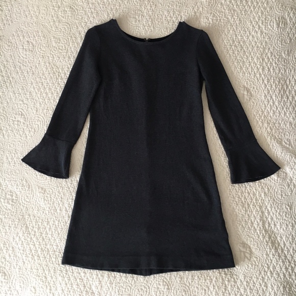 Madewell Women’s Knit Bell-Sleeve Shift Dress Deep Coal XXS - Picture 4 of 9